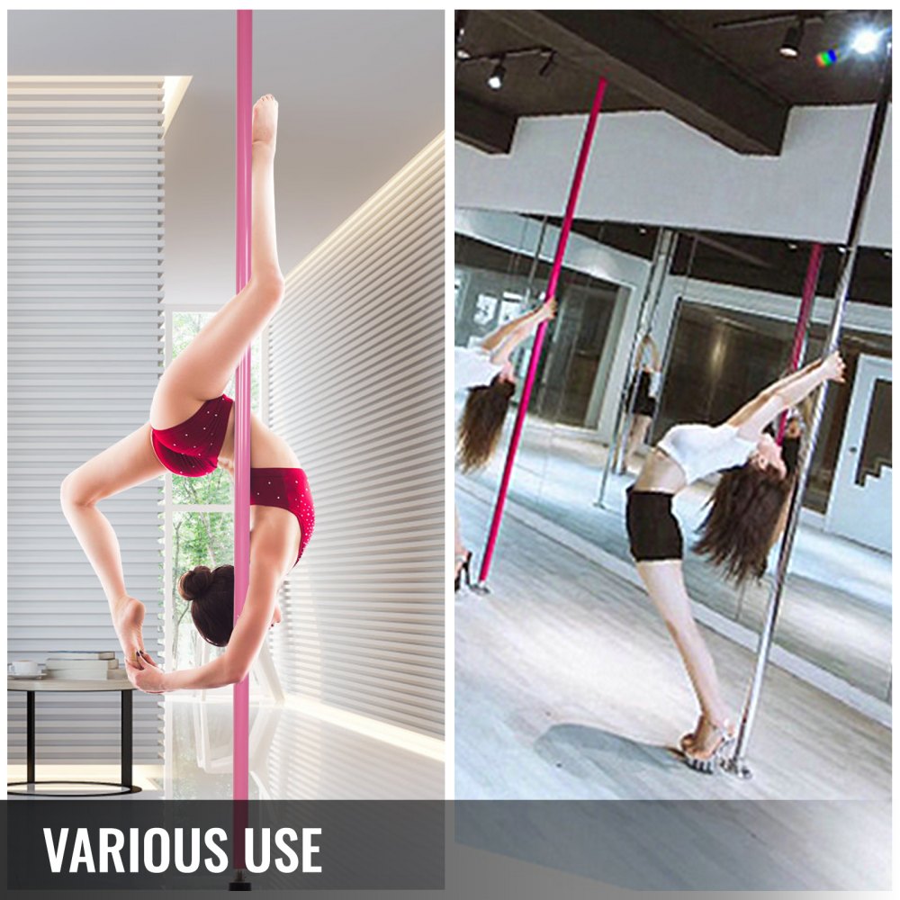 Tragbar Fitness ROSA exotisch Stripper Strip Pole Dance Tanzen Tanzstange verriegelnd 50mm