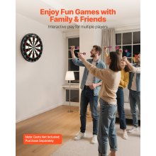 VEVOR Dartscheibe 450 mm, Sisalfaser-Dartboard mit klammerfreiem Bullseye, Blade-Draht & drehbarem Zahlenring, für Party- & Spielzimmer zu Hause (Darts nicht im Lieferumfang enthalten)
