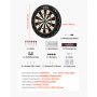VEVOR Dartscheibe, mit 6 Dartpfeilen & Punktezähler, selbstheilendes Dartboard aus Sisalfasern mit klammerfreiem Bullseye & drehbarem Zahlenring, für Partys & Spielzimmer zu Hause