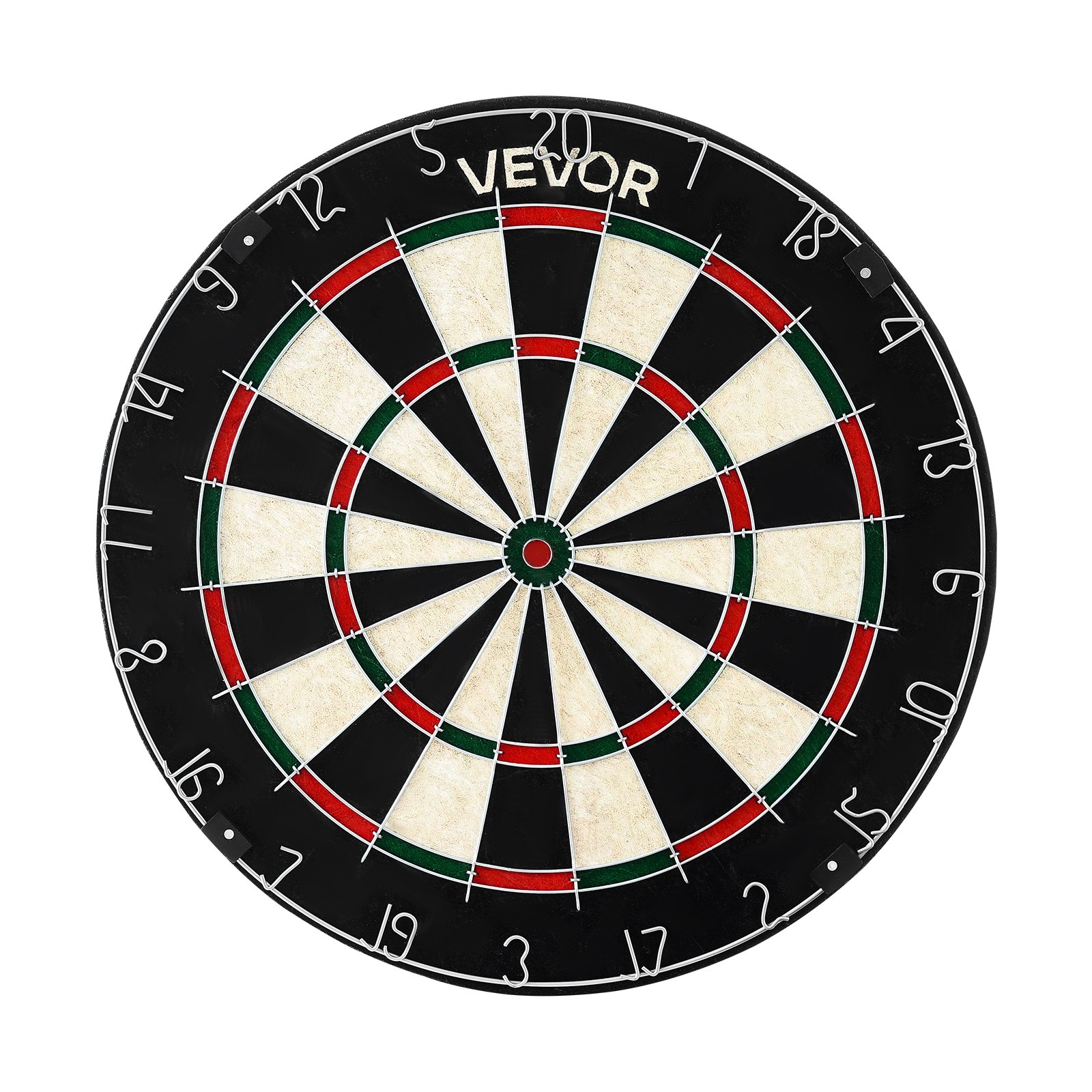 VEVOR Dartscheibe, mit 6 Dartpfeilen & Punktezähler, selbstheilendes Dartboard aus Sisalfasern mit klammerfreiem Bullseye & drehbarem Zahlenring, für Partys & Spielzimmer zu Hause