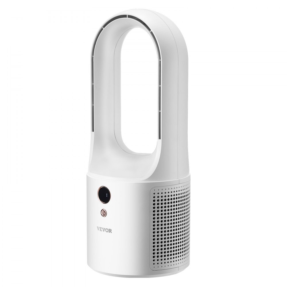 VEVOR Tischventilator ohne Flügel, 33 cm tragbarer Ventilator, 6-Gang-USB-Kühler, leiser Turmventilator mit Tastensteuerung, LCD-Digitalanzeige, für Schlafzimmer (Batterie NICHT enthalten)