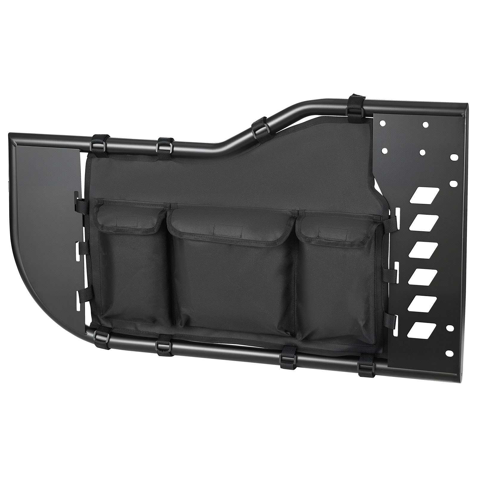 VEVOR Röhrentüren 4-türig, Kompatibel mit Jeep Wrangler JL (18–26) & Gladiator JT (20–26), Offroad-Halbtüren aus Stahl (Vorne & Hinten) mit DOT-zertifizierten Außenspiegeln Seitentaschen Schwarz