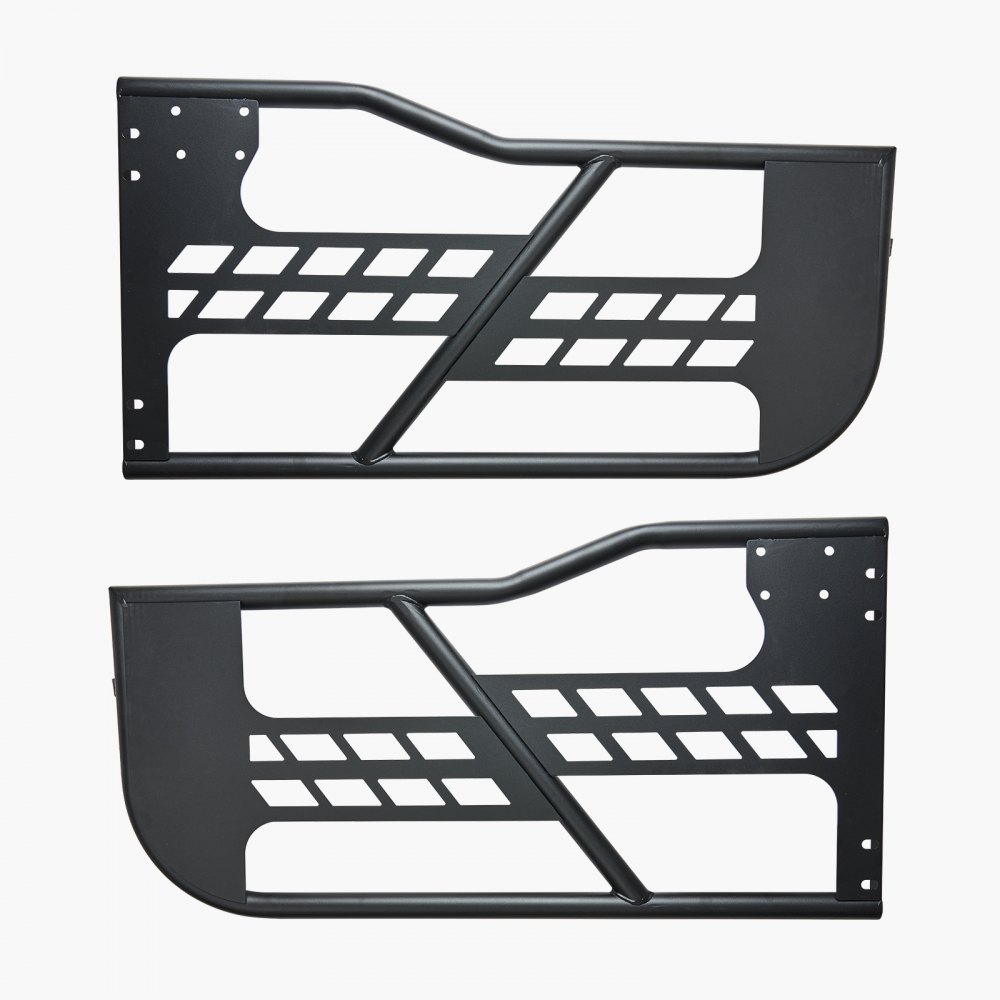 VEVOR Jeep hunting-style tubular doors (2-door) with heavy-duty hinges and OE locking mechanism, Jeep doors with rubber padding and hardened steel tubing, fits Jeep Wrangler JK 2007-2018