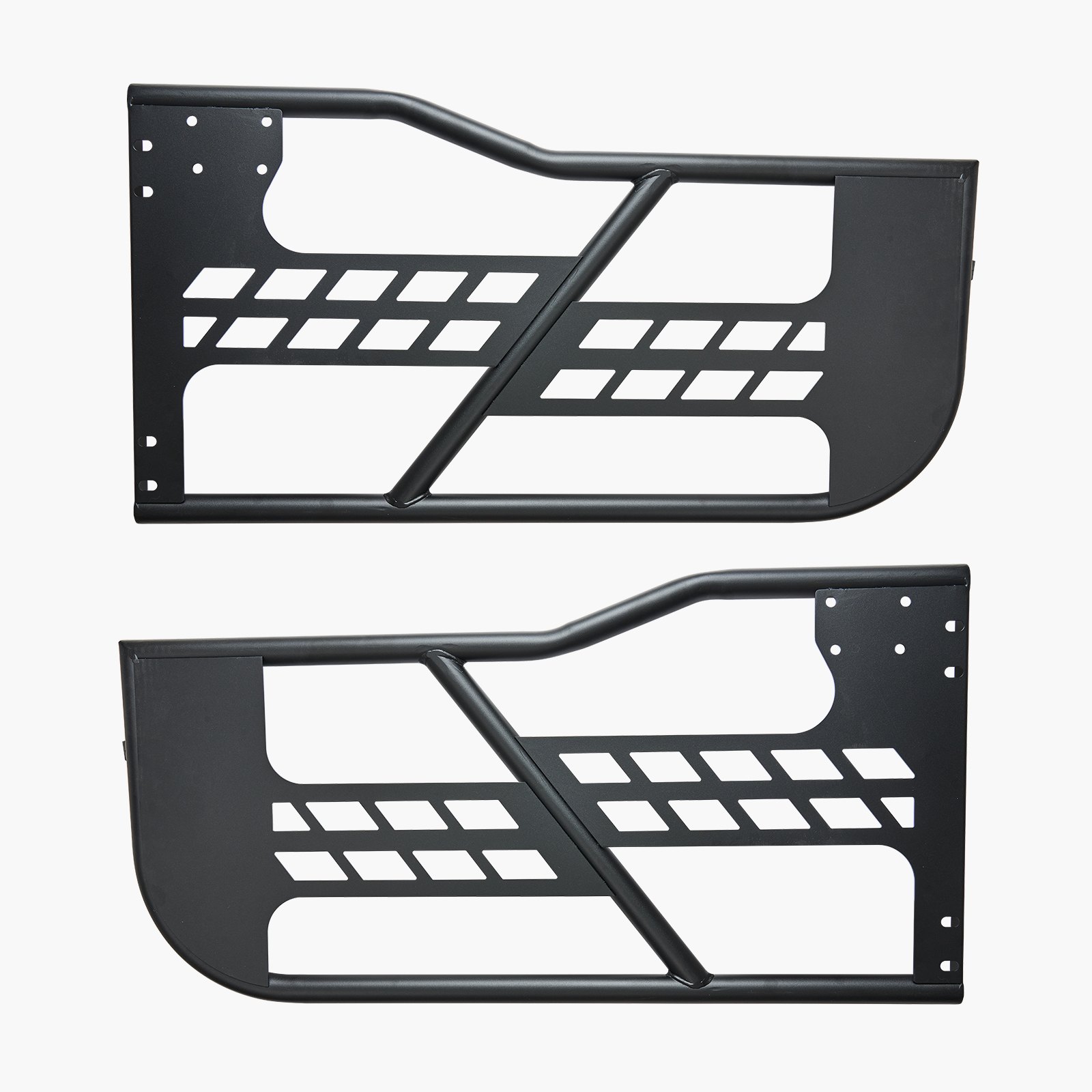 VEVOR Jeep hunting-style tubular doors (2-door) with heavy-duty hinges and OE locking mechanism, Jeep doors with rubber padding and hardened steel tubing, fits Jeep Wrangler JK 2007-2018