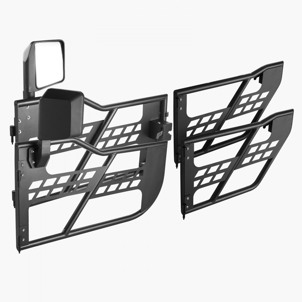 VEVOR Jeep-Rohrtüren (4-türig) im Jagdstil mit DOT-zertifizierten Seitenspiegeln, Jeep-Türen mit Gummipolstern und gehärtetem Stahlrohr, passend für Jeep Wrangler JK 2007–2018