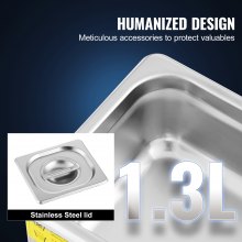 VEVOR Professioneller Ultraschallreiniger, 0,3 L Ultraschall-Schmuckreiniger mit digitalem Timer und Heizung, Edelstahl-Industrie-Schallreiniger 40 kHz für Brillen, Uhren, Ringe, Kleinteile