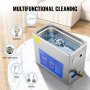 VEVOR Ultraschallreiniger Ultraschall Reiniger 6L Ultrasonic Cleaner Ultraschallreinigungsgerät Edelstahl mit Digitaler Anzeige für Schmuck Brillen und Zähne