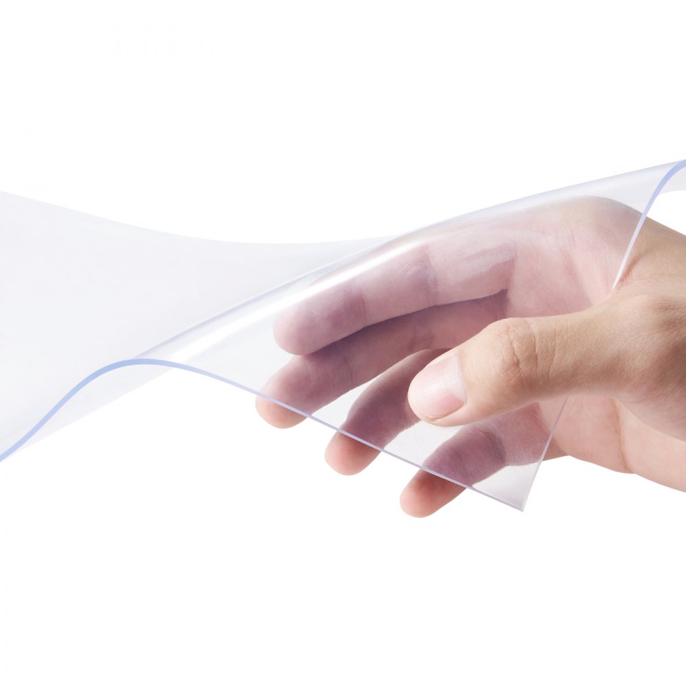 VEVOR Streifenvorhang 20x5000cm Lamelle Lamellenvorhang Transparent Weich-PVC+DOTP Meterware 2mm Stärke PVC Streifenvorhang inkl. Universalmesser und 3 m langes Maßband