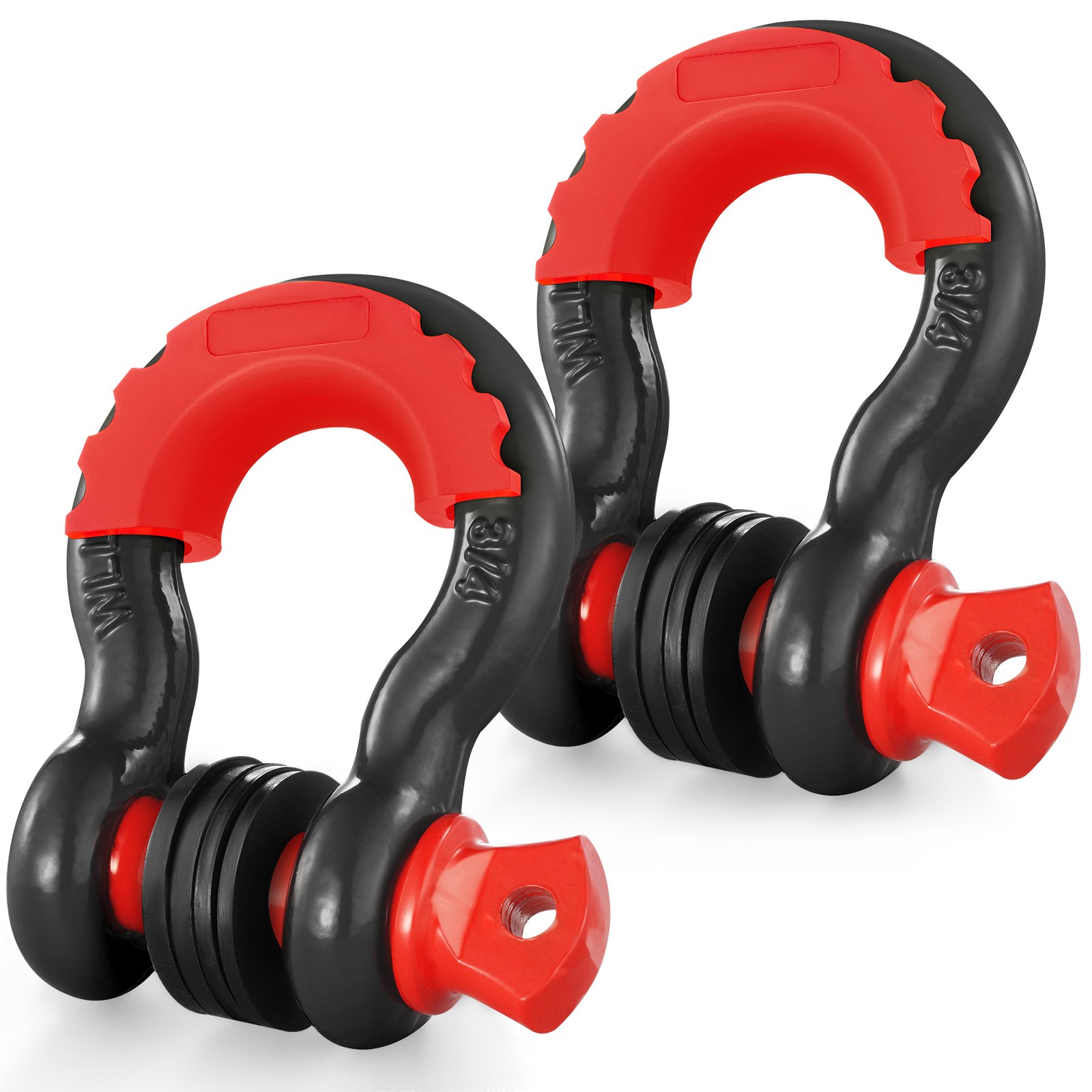 VEVOR 2er-Pack 3/4 Zoll D-Ring-Schäkel mit 7/8 Zoll Schraubstift Bruchfestigkeit 28500kg