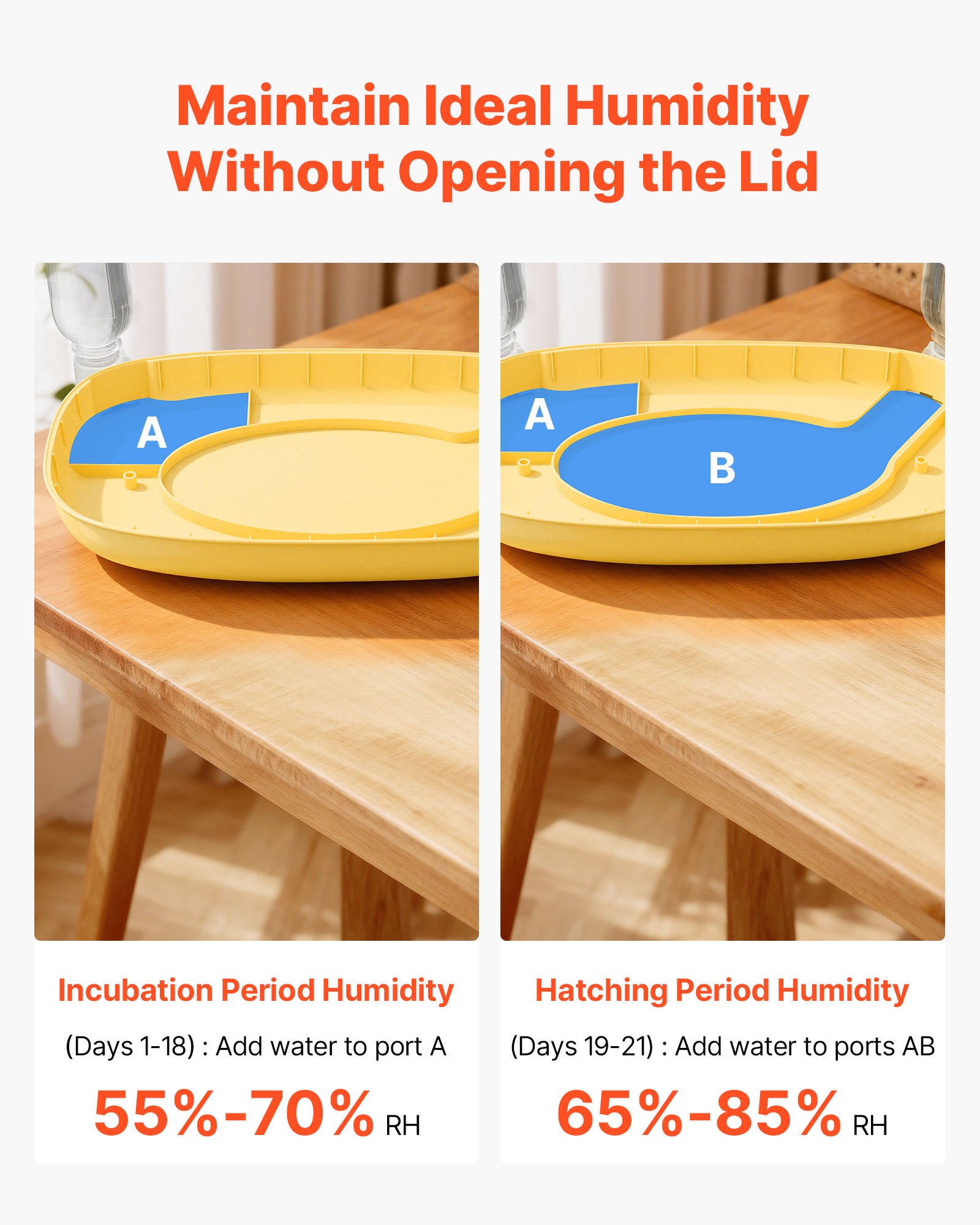 VEVOR Brutautomat Vollautomatisch 24-Eier, Eierinkubator, mit Eierwender, Temperatur- & Feuchtigkeitsregelung, Inkubator Brutmaschine zum Ausbrüten von Küken, Enten, Gänsen & Wachteln
