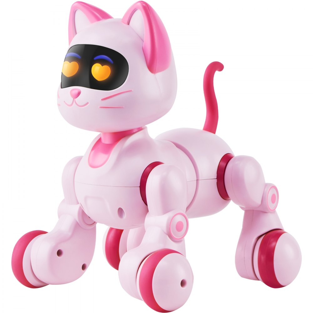 VEVOR Ferngesteuertes Katzenspielzeug, RC-Katze, programmierbares, intelligentes, interaktives Roboter-Haustier für Kinder mit Touch-Steuerung, laufende, singende, tanzende RC-Stunt-Spielzeugkatze für Jungen und Mädchen im Alter von 3, 4, 5, 6, 7, 8 und 10 Jahren