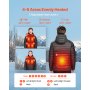 VEVOR Beheizte Jacke für Damen mit 7,4-V-Akku, elektrischer Softshell-Heizmantel, winddichte, leichte Oberbekleidung mit 4 Heizzonen und 3 Heizstufen, zum Wandern, Arbeiten im Freien, Schwarz, M