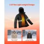 VEVOR Beheizte Jacke für Herren mit 7,4-V-Akku, elektrischer Softshell-Heizmantel, winddichte, Heizjacke, leichte Oberbekleidung mit 5 Heizzonen und 3 Heizstufen, maschinenwaschbar, L
