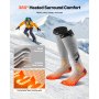 VEVOR Beheizte Socken, 6000 mAh Akkubetrieben, Wiederaufladbare Heizsocken mit 4 Heizstufen und APP-Steuerung, 40–70 °C Fußwärmer für Outdoor, Angeln, Camping, Wandern, Unisex