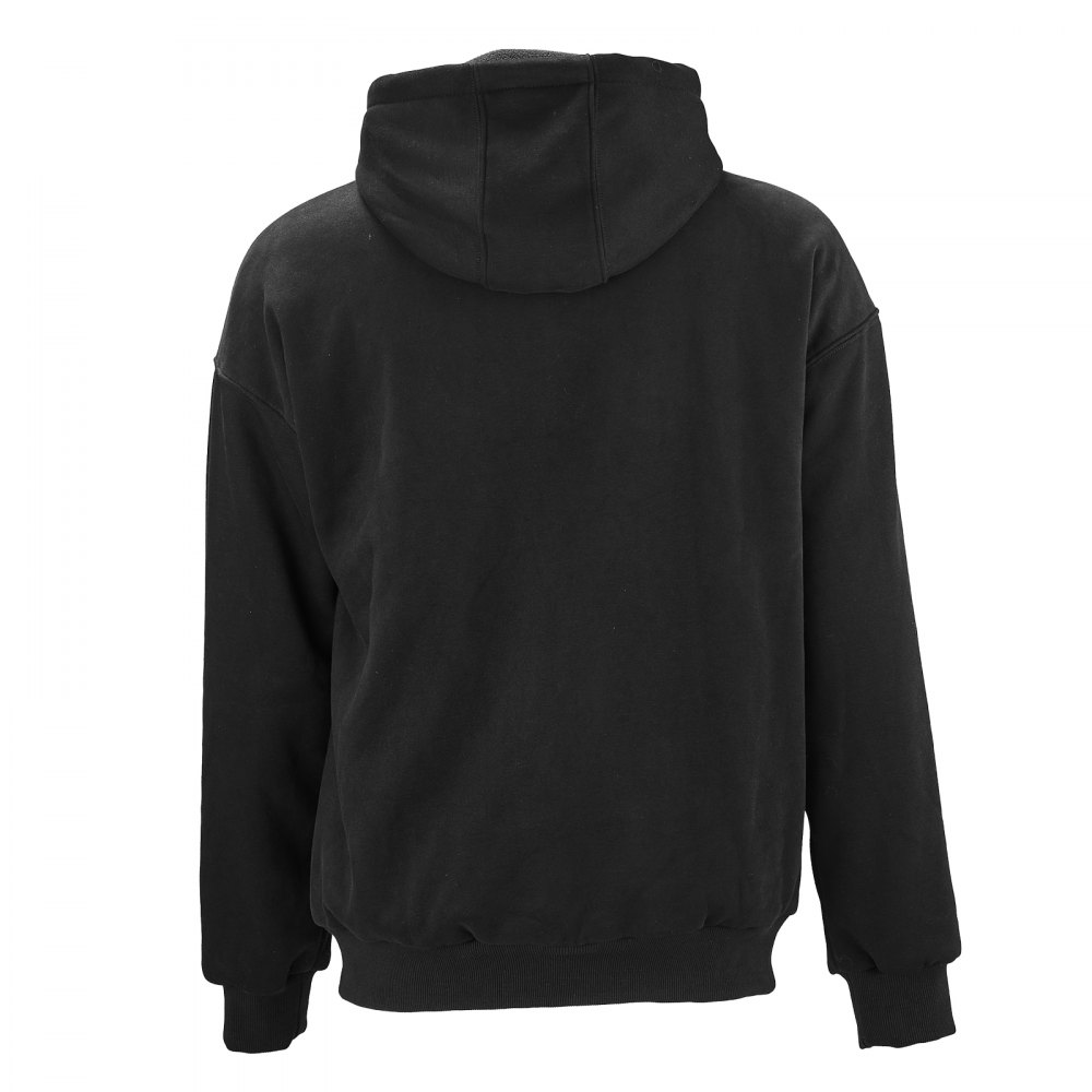 VEVOR Beheizbarer Hoodie, Unisex, Kapuzenjacke mit Reißverschluss & 7,4 V 16000 mAh Powerbank, 5 Heizzonen, 3 Temperaturstufen, 4–8 Stunden Wärme, für Wintercamping im Freien, Schwarz, XXXL