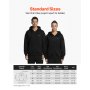VEVOR Beheizbarer Hoodie, Unisex, Heizpullover mit 7,4 V 16000 mAh wiederaufladbarem Powerbank-Pack, 5 Heizzonen, 3 Temperaturstufen, 4–8 Stunden Wärme, für Winter-Outdoor-Camping, Schwarz, S
