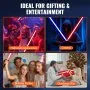 VEVOR Lichtschwert Duell-Lichtschwert 2 Stk. mit 12 RGB-Farben & FX-Sound & realistischem Griff 975 mm, wiederaufladbares Leuchtschwert für Erwachsene Weihnachtstag Halloween-Cosplay Geburtstag