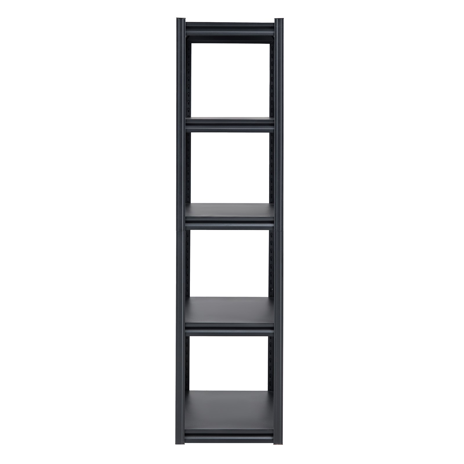 VEVOR Lagerregal, 907 kg, Steckregal, Kellerregal, robustes verstellbares Metall-Garagenregal, 5 Ebenen, 457,2x914,4x1828,8 mm, Regal für Küche, Werkstatt, Keller, Lager, schwarz
