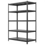 VEVOR Schwerlastregal Lagerregal mit 5 Ablagen 1230x623x1813mm 1360,8kg, Stahlgestell, Teilbares & Verstellbares Design für DIY, Werkbank Funktion, Flexibles Steckregal für Heim Garage Werkstatt