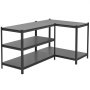 VEVOR Schwerlastregal Lagerregal mit 5 Ablagen 1230x623x1813mm 1360,8kg, Stahlgestell, Teilbares & Verstellbares Design für DIY, Werkbank Funktion, Flexibles Steckregal für Heim Garage Werkstatt