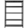 VEVOR Schwerlastregal Lagerregal mit 5 Ablagen 1230x623x1813mm 1360,8kg, Stahlgestell, Teilbares & Verstellbares Design für DIY, Werkbank Funktion, Flexibles Steckregal für Heim Garage Werkstatt