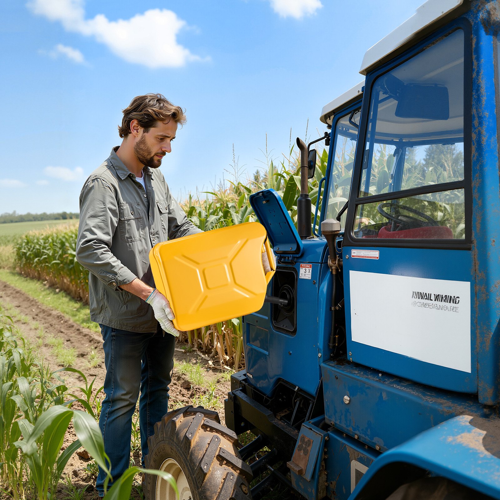 VEVOR Benzinkanister Metall 20 L, Kraftstoffkanister mit Ausgießer & Komfortgriff, 6 L/min max. Durchflussrate, auslaufsicherer Benzintank für die meisten Autos, Motorräder, ATVs & UTVs, Gelb