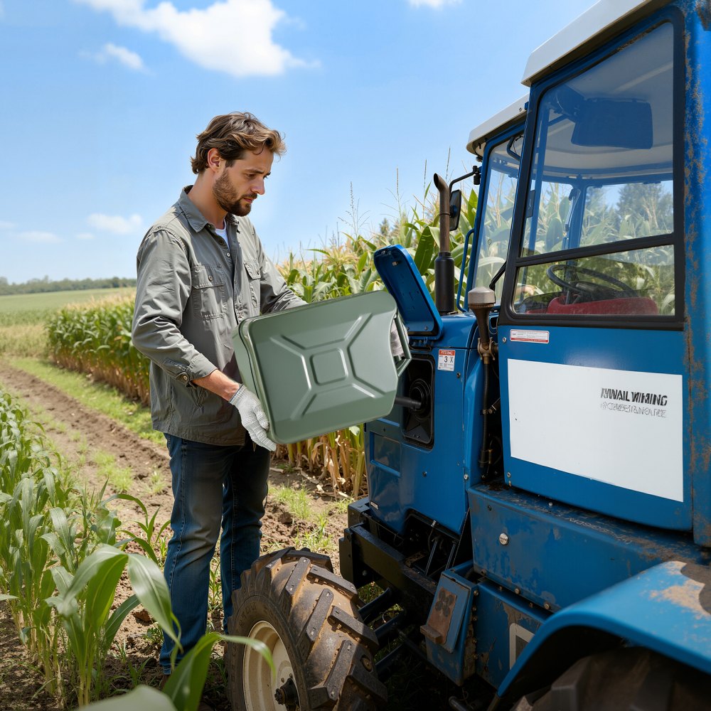 VEVOR Kraftstoffkanister Metall 20 L, Benzinkanister mit Ausgießer & Komfortgriff, 6 L/min Durchflussrate, Auslaufsicherer & Korrosionsbeständiger, Ideal für Autos, Motorräder, ATVs & UTVs, Schwarz