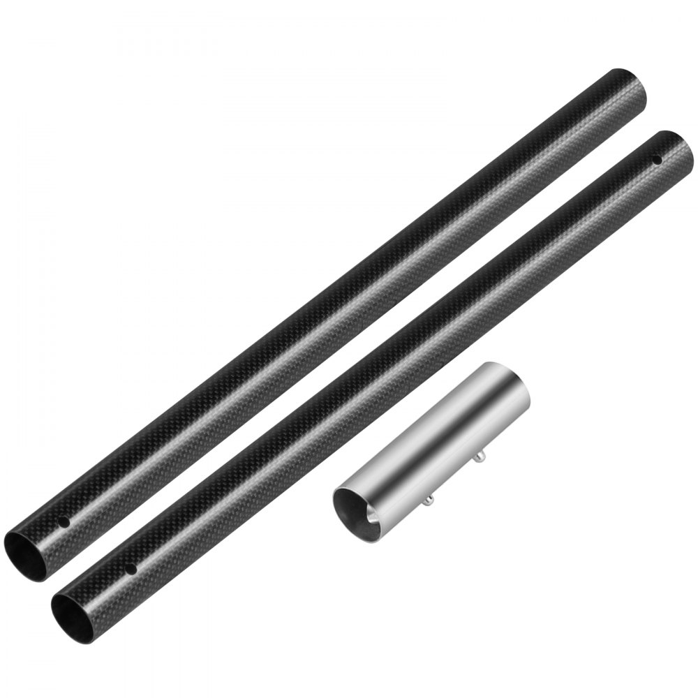 VEVOR Schaufelstiel Metalldetektor Sandschaufel Kohlefaser 115cm D-Griff Stiel Wattschaufel Ø28,5mm Stange Strandsandschaufel 2mm dick ideal für Metalldetektor Sandschaufeln unterschiedlicher Arten