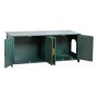 VEVOR Katzenschrank, 1200x450x500 mm, Katzentoilette mit 4 Rattantüren & 2 Eingängen, Katzenklo Schrank für den Innenbereich, Katzenhaus passend für die meisten Katzentoiletten, grün