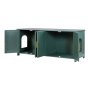VEVOR Katzenschrank, 1200x450x500 mm, Katzentoilette mit 4 Rattantüren & 2 Eingängen, Katzenklo Schrank für den Innenbereich, Katzenhaus passend für die meisten Katzentoiletten, grün