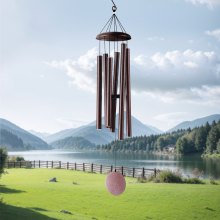 VEVOR Windspiele Klangspiel Glockenspiel D-Dur 1143xØ200mm Hängedeko Bronze