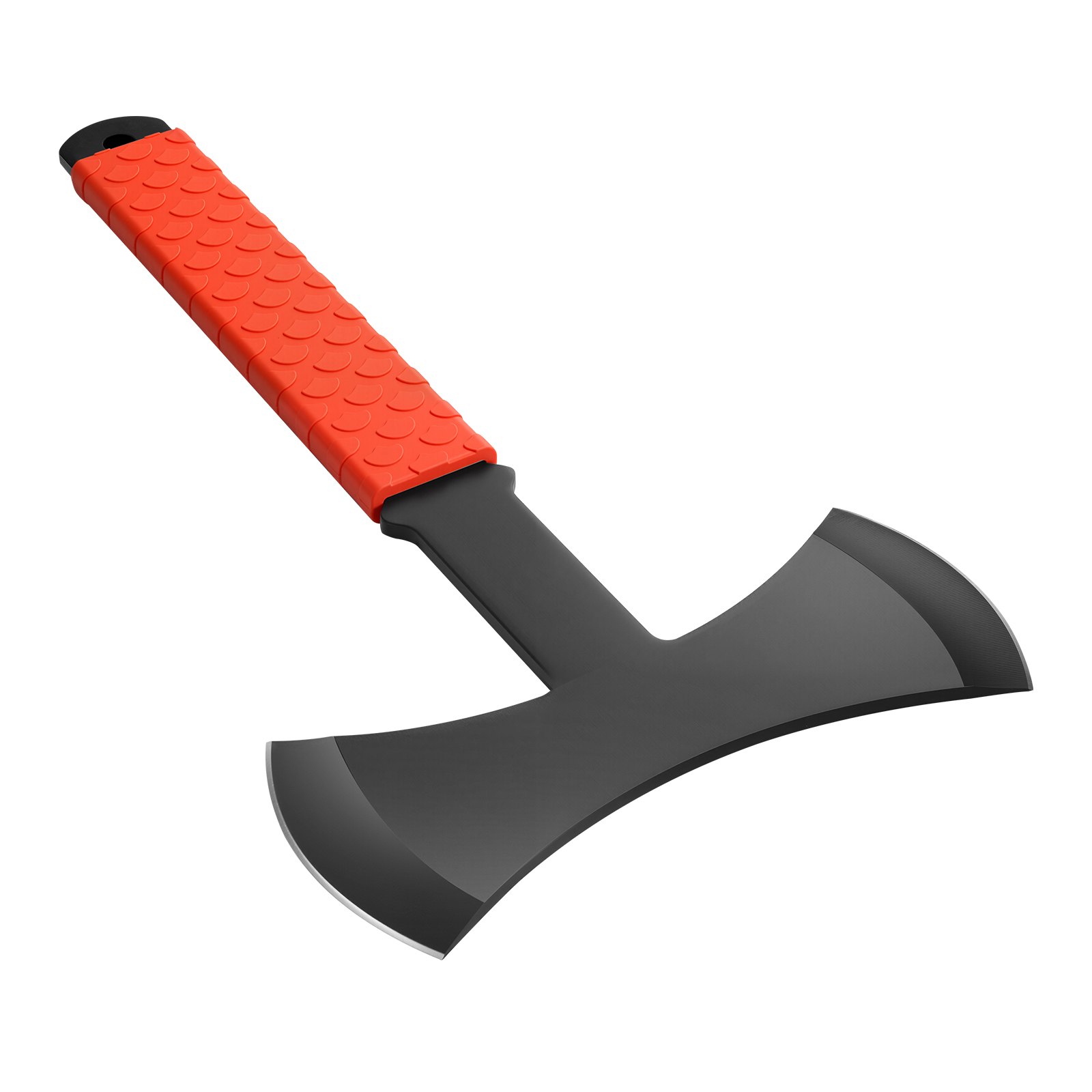 VEVOR Throwing Axes and Tomahawks 3-Piece Set, 302.3 mm Double Ax Throwing Hatchet Set with Stainless Steel Head, Non-Slip TPR Rubber Grip, and Black Nylon Sheath, for Leisure, Competition, and Camping Equipment