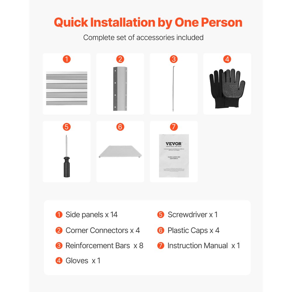 VEVOR Hochbeet Metall 3600x1200x290 mm, Pflanzbeet, Gemüsebeet, Pflanzkasten mit offenem Boden & abgerundeten Kanten, Blumenbeet, Kräuterbeet, für Gemüse, Blumen, Kräuter & Sukkulenten, verzinkt