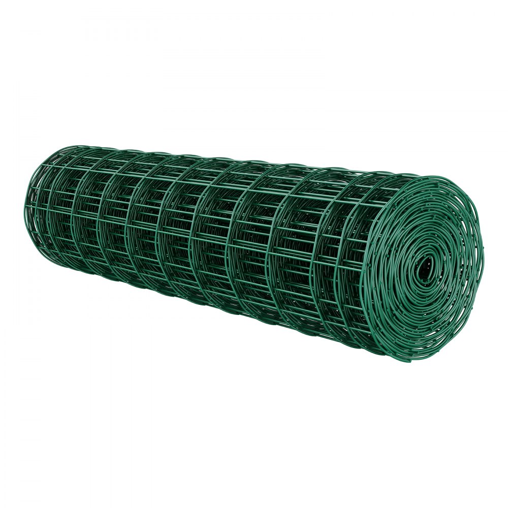 VEVOR Gartenzaun, 1 x 20 m, Maschendraht-Zaun (2,1 mm), verzinkter Stahldrahtzaun für Rinder, Schweine & Schafe, vinylbeschichteter Viehzaun für Tiergehege, Käfigdraht, Gartenzäune, Grün