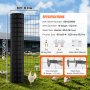 VEVOR wire mesh fence 1220x15240mm galvanized wire mesh roll, wire fence, metal wire mesh with vinyl coating for chicken coop barriers, rabbit and snake fences, poultry enclosures