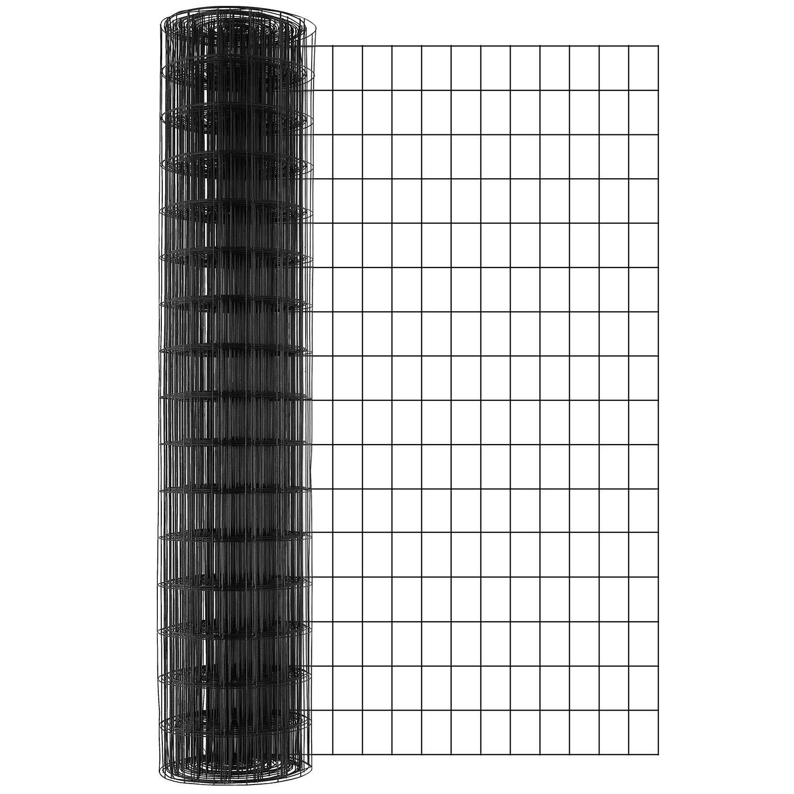 VEVOR wire mesh fence 1220x15240mm galvanized wire mesh roll, wire fence, metal wire mesh with vinyl coating for chicken coop barriers, rabbit and snake fences, poultry enclosures