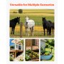 VEVOR Gartenzaun, 122 cm x 15,2 m, Maschenweite 5,08x10,16 cm, φ2,25 mm, verzinkter Stahldrahtzaun für Rinder, Schweine & Schafe, vinylbeschichteter Viehzaun für Tiergehege, Käfigdraht
