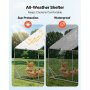VEVOR Hühnerstall, 3x3x2 m, begehbarer Hühnerauslauf mit wasserdichter Abdeckung & stabilem Rahmen, Geflügelkäfig mit Spitzdach, Freilaufgehege, Geflügelstall für Kaninchen, Hühner, Gänse