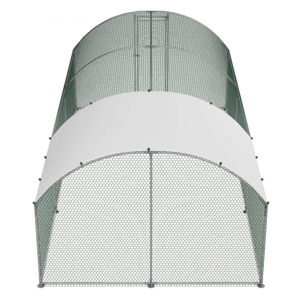 VEVOR Hühnerstall, 3x6x2 m, begehbarer Hühnerauslauf mit Abdeckung, Hühnerhaus mit Doppeldach & Sicherheitsschloss, Enten- & Kaninchenkäfig, Geflügelgehege für Hinterhof, Bauernhof, Hof