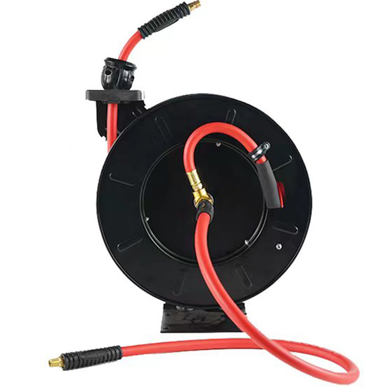 VEVOR Schlauchtrommel Stahl einziehbar 9,5 mm x 7,6 m Schlauchaufroller Automatik Luftschlauchtrommel Max Arbeitsdruck 300PSI/20Bar