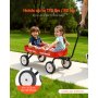 VEVOR Bollerwagen für Kinder ab 18 Monaten, 1010x480x360 mm, Transportwagen Tragkraft bis 80 kg, Hnadwagen mit Griff, ideal als Geburtstagsgeschenk für Gartenarbeit, Strand und Camping, Rot