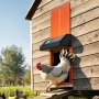VEVOR Automatische Hühnerklappe, Hühnerstalltür mit Timer, manueller Einstellung & Einklemmschutz, Hühnertür, Hühnerauslauf-Toröffner mit wasserdichter Versiegelung, orange, 350x250x73 mm
