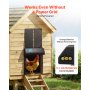 VEVOR Automatische Hühnerklappe, Hühnerstalltür mit Timer, manueller Einstellung & Einklemmschutz, Elektrischer Hühnerauslauf-Toröffner mit wasserdichter Versiegelung, Schwarz, 350x250x73 mm