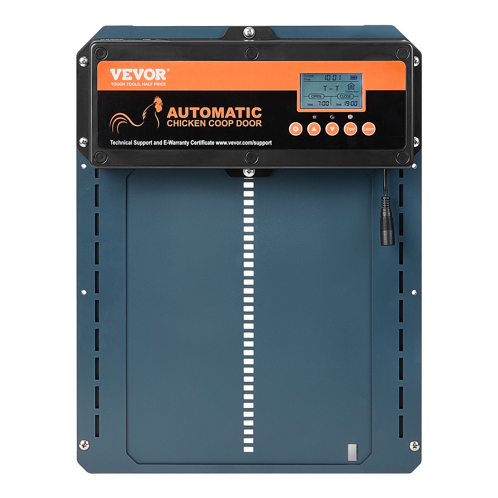 VEVOR Automatische Hühnerstall 21x26cm Türgröße Hühnerklappe IP44 Türöffner mit Lichtsensor Automatische Geflügelklappe Aluminiumlegierung Stallöffner LCD-Display -20 bis 60 °C Betriebstemperatur