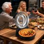 VEVOR Pizzaofen elektrischer Pizzamaker 1200 W Pizzakocher mit Cordieritstein, 5-stufige Temperaturregelung, Sichtfenster für präzises Kochen, erhitzt bis zu 420 °C, Backofen für Zuhause schwarz