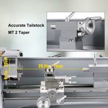 VEVOR Metalldrehmaschinen Mini Drehbank 220 x 750 mm Drehmaschine Metall 750 W Mini Drechselbank für Metallbearbeitung Drehbank Metall Präzision einfach
