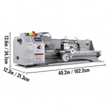 VEVOR Metalldrehmaschinen Mini Drehbank 220 x 750 mm Drehmaschine Metall 750 W Mini Drechselbank für Metallbearbeitung Drehbank Metall Präzision einfach