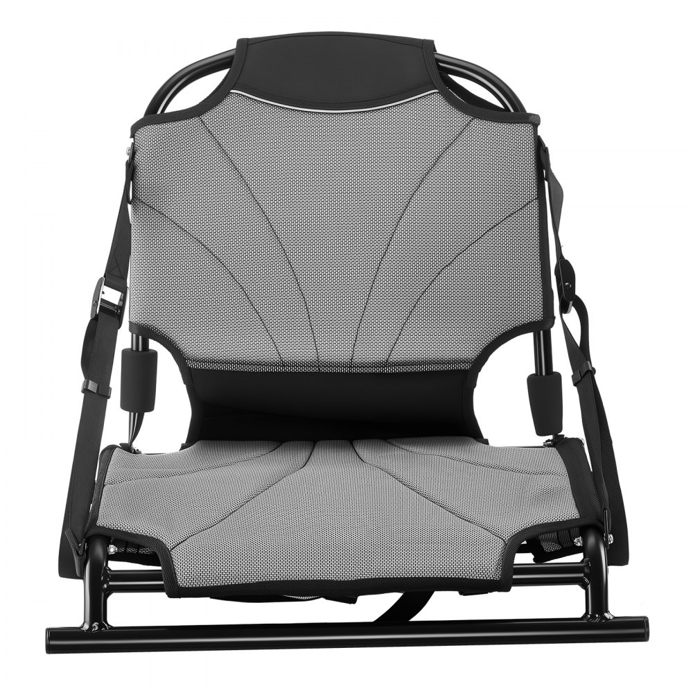 VEVOR Kayak Seat, 1 Pack 34 mm Raised Height, Universal Foldable Canoe Seat with Adjustable Back Support, Adjustable Straps, and Aluminum Alloy Frame for Sit-on-Top/Fishing/Inflatable Kayaks & Canoes