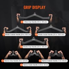 VEVOR LAT Pulldown-Bar Griffaufsatz V-Bar T-Bar Kabelmaschine Heim-Fitnessstudio