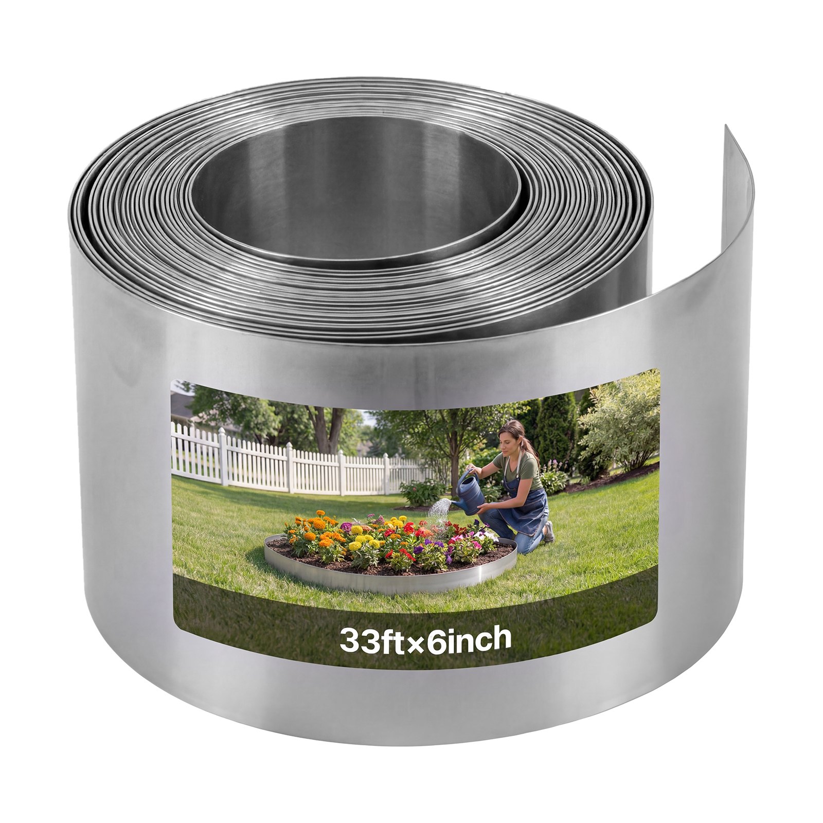 VEVOR Rasenkante Cortenstahl, 10 m x 15 cm Beeteinfassung inkl. Handschuhen, Metall Gartenpalisade, Mähkante, Beetumrandung zur Gartengestaltung, Beetbegrenzung für Blumenbeete & Gartenwege